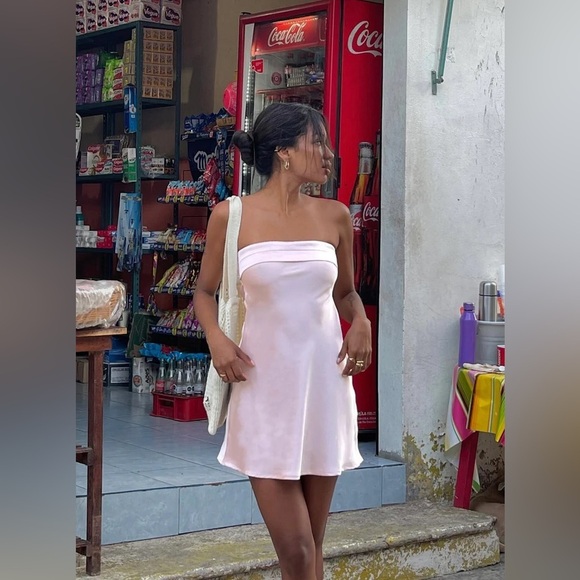 Princess Polly PHILLIPA MINI DRESS PINK US SIZE 10 Strapless - Picture 1 of 15